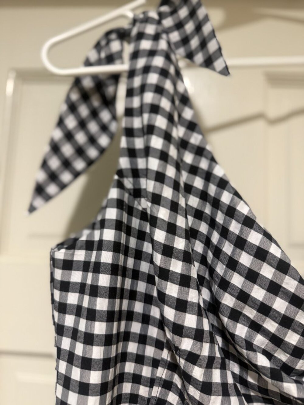 NWT Anthropologie One-Shoulder Gingham Midi Dress - Medium POCKETS! - Picture 6 of 8